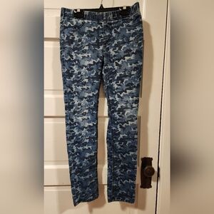 Jordache Blue Cammo Patterned Jeggings